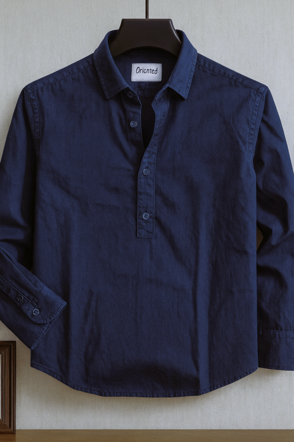 Polera Sarga Color Azul Marino