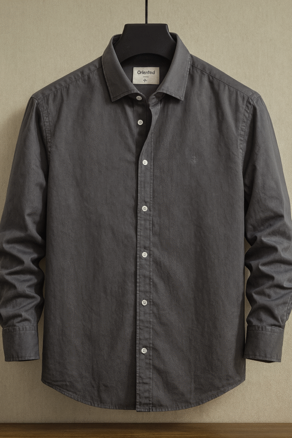 Camisa Sarga Color Piedra